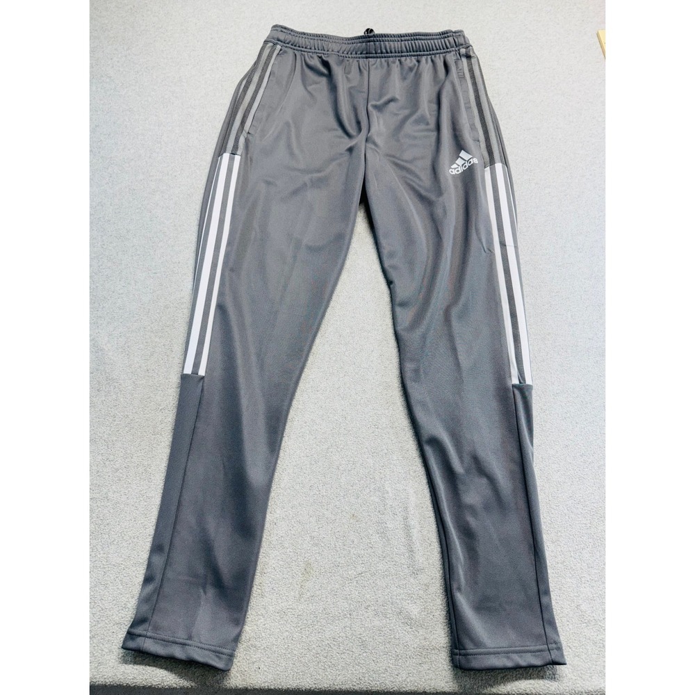 NWT Adidas Mens M Tiro 21 Track Pants Grey White Soccer AEROREADY Streetwear